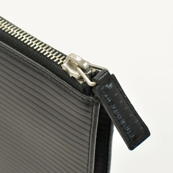 SAINT LAURENT サンローラン クラッチバッグ TGR462361-0517 レザー ブラック シルバー金具 美品 中古 4b010843