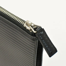 画像をギャラリービューアに読み込む, SAINT LAURENT サンローラン クラッチバッグ TGR462361-0517 レザー ブラック シルバー金具 美品 中古 4b010843