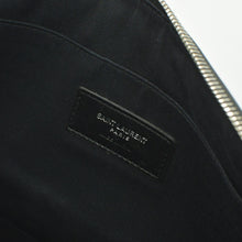 画像をギャラリービューアに読み込む, SAINT LAURENT サンローラン クラッチバッグ TGR462361-0517 レザー ブラック シルバー金具 美品 中古 4b010843