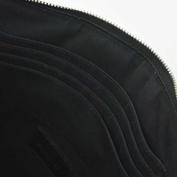 SAINT LAURENT サンローラン クラッチバッグ TGR462361-0517 レザー ブラック シルバー金具 美品 中古 4b010843