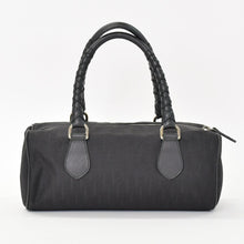 画像をギャラリービューアに読み込む, 極美品 Christian Dior クリスチャンディオール ラブリー トロッター ハンドバッグ キャンバス レザー ブラック シルバー金具 中古 4b010848