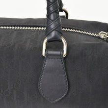 画像をギャラリービューアに読み込む, 極美品 Christian Dior クリスチャンディオール ラブリー トロッター ハンドバッグ キャンバス レザー ブラック シルバー金具 中古 4b010848
