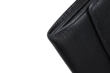 画像をギャラリービューアに読み込む, LOUIS VUITTON ルイヴィトン ポルトフォイユ サラ 長財布 M63742 エピレザー イニシャル K ブラック シルバー金具 美品 中古 4b010899