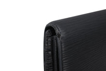 画像をギャラリービューアに読み込む, LOUIS VUITTON ルイヴィトン ポルトフォイユ サラ 長財布 M63742 エピレザー イニシャル K ブラック シルバー金具 美品 中古 4b010899
