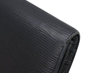 画像をギャラリービューアに読み込む, LOUIS VUITTON ルイヴィトン ポルトフォイユ サラ 長財布 M63742 エピレザー イニシャル K ブラック シルバー金具 美品 中古 4b010899