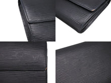 画像をギャラリービューアに読み込む, LOUIS VUITTON ルイヴィトン ポルトフォイユ サラ 長財布 M63742 エピレザー イニシャル K ブラック シルバー金具 美品 中古 4b010899