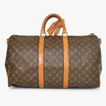 Load image into Gallery viewer, LOUIS VUITTON ルイヴィトン キーポル バンドリエール50 ボストンバッグ M41416 モノグラム PVC レザー 美品 中古 4b010822