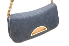 Load image into Gallery viewer, Christian Dior クリスチャンディオール ワンショルダーバッグ マリスパール デニム インディゴブルー シルバー 金具 美品 中古 4b011005