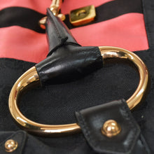 Load image into Gallery viewer, GUCCI グッチ ワンショルダーバッグ ブラック ピンク GGキャンバス レザー 3444 ピンクゴールド金具 美品 中古 4b011242