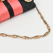 Load image into Gallery viewer, GUCCI グッチ ワンショルダーバッグ ブラック ピンク GGキャンバス レザー 3444 ピンクゴールド金具 美品 中古 4b011242