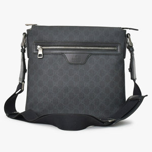 極美品 GUCCI グッチ GGスプリーム ショルダーバッグ 322279 ブラック GGスプリームキャンバス シルバー金具 中古 4b011255