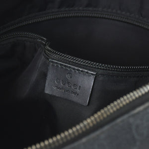 極美品 GUCCI グッチ GGスプリーム ショルダーバッグ 322279 ブラック GGスプリームキャンバス シルバー金具 中古 4b011255