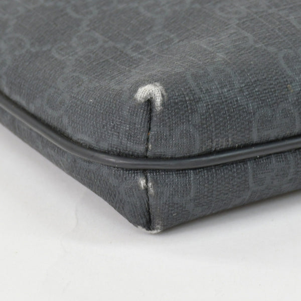 極美品 GUCCI グッチ GGスプリーム ショルダーバッグ 322279 ブラック GGスプリームキャンバス シルバー金具 中古 4b011255