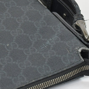 極美品 GUCCI グッチ GGスプリーム ショルダーバッグ 322279 ブラック GGスプリームキャンバス シルバー金具 中古 4b011255