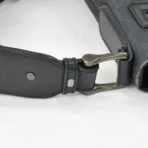 極美品 GUCCI グッチ GGスプリーム ショルダーバッグ 322279 ブラック GGスプリームキャンバス シルバー金具 中古 4b011255
