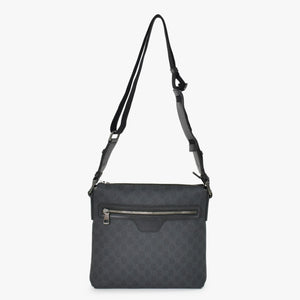 極美品 GUCCI グッチ GGスプリーム ショルダーバッグ 322279 ブラック GGスプリームキャンバス シルバー金具 中古 4b011255