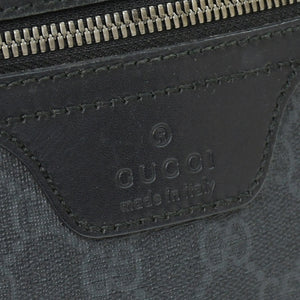 極美品 GUCCI グッチ GGスプリーム ショルダーバッグ 322279 ブラック GGスプリームキャンバス シルバー金具 中古 4b011255