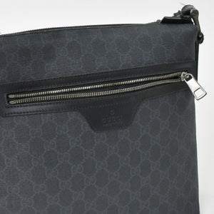 極美品 GUCCI グッチ GGスプリーム ショルダーバッグ 322279 ブラック GGスプリームキャンバス シルバー金具 中古 4b011255