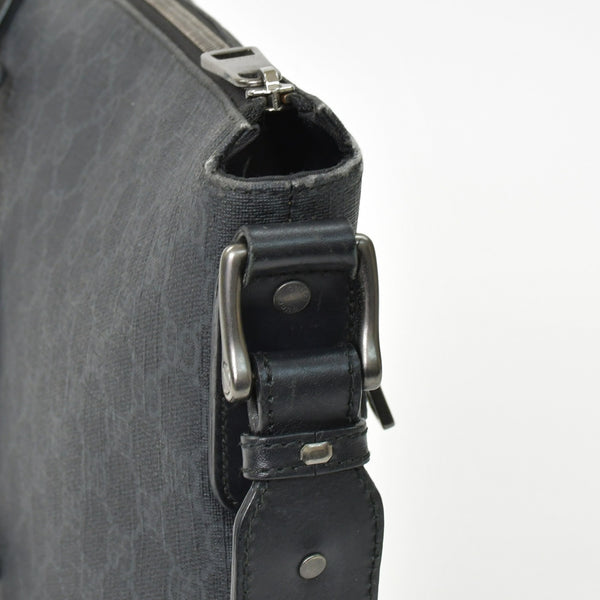 極美品 GUCCI グッチ GGスプリーム ショルダーバッグ 322279 ブラック GGスプリームキャンバス シルバー金具 中古 4b011255