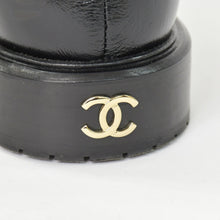 Load image into Gallery viewer, 極美品 CHANEL シャネル ローファー 革靴 G45410 サイズ38C ココマーク ソックスドッキング リボン レザー ブラック 中古 4b011481