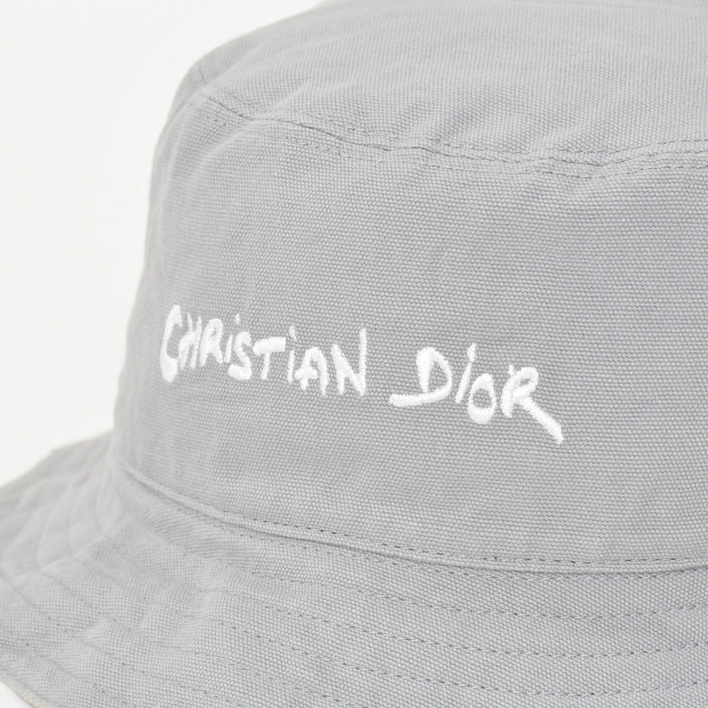 Christian Dior クリスチャンディオール バケットハット 293C906T4511 コットン グレー サイズ60 美品 中古 4b011551