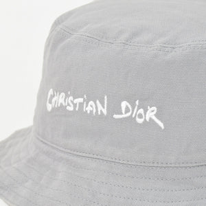 Christian Dior クリスチャンディオール バケットハット 293C906T4511 コットン グレー サイズ60 美品 中古 4b011551
