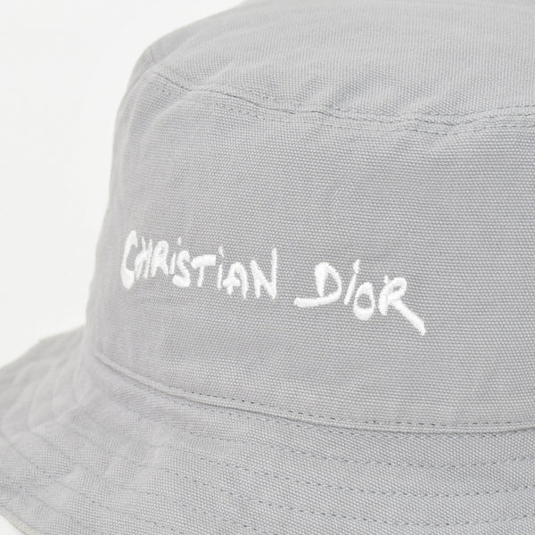 Christian Dior クリスチャンディオール バケットハット 293C906T4511 コットン グレー サイズ60 美品 中古 4b011551