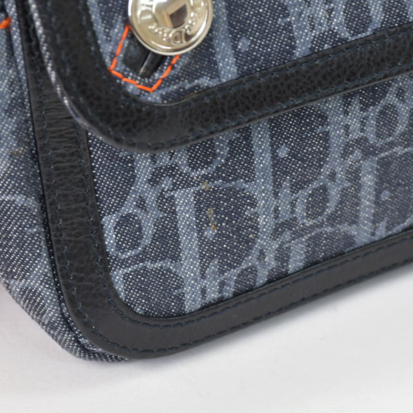 Christian Dior クリスチャンディオール フライトライン ワンショルダーバッグ 167-BM-1025 トロッター柄 シルバー金具 美品 中古 4b011635