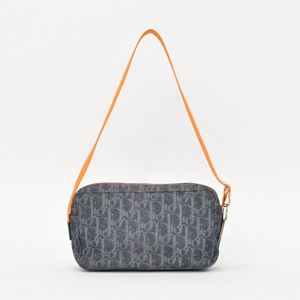 Christian Dior クリスチャンディオール フライトライン ワンショルダーバッグ 167-BM-1025 トロッター柄 シルバー金具 美品 中古 4b011635