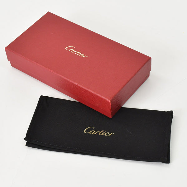 CARTIER カルティエ 長財布 ドゥーブルC ボルドー パテントレザー エナメル シルバー金具 中古 4b011878
