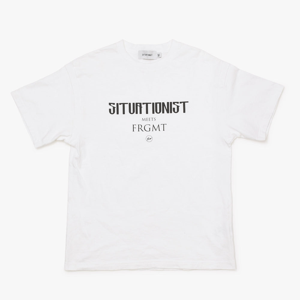 SITUATIONIST MEETS FRAGMENT Situationist Fragment T-shirt White Size 36 Good Used 4b012035