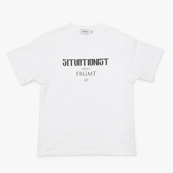 SITUATIONIST MEETS FRAGMENT シチュアシオニスト フラグメント Tシャツ ホワイト サイズ36 良品 中古 4b012035