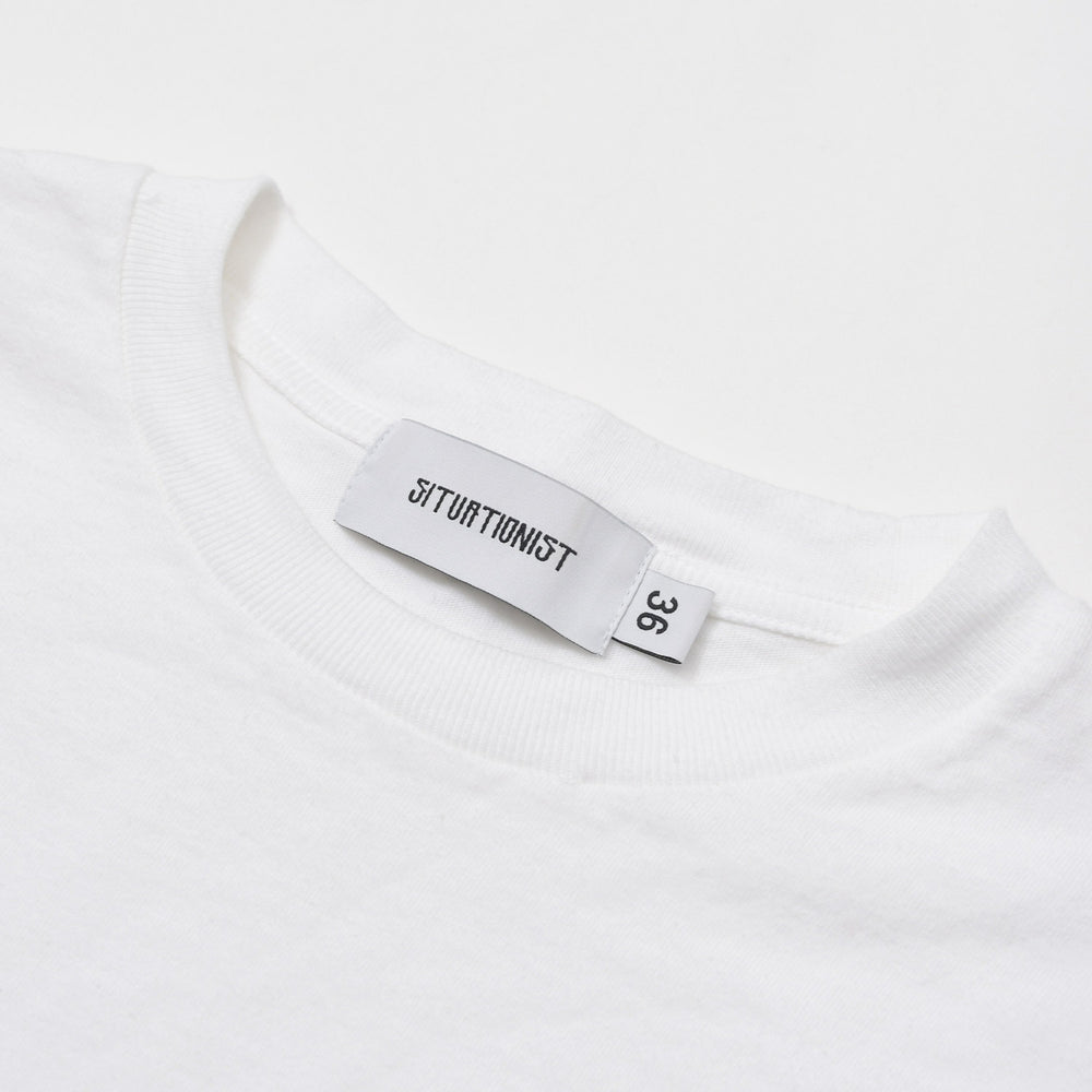 SITUATIONIST MEETS FRAGMENT シチュアシオニスト フラグメント Tシャツ ホワイト サイズ36 良品 中古 4b012035