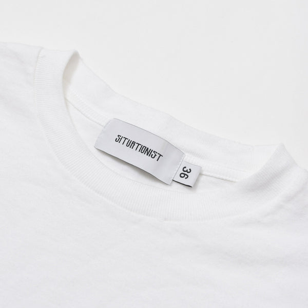 SITUATIONIST MEETS FRAGMENT シチュアシオニスト フラグメント Tシャツ ホワイト サイズ36 良品 中古 4b012035