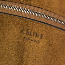 Load image into Gallery viewer, 極美品 CELINE セリーヌ ダイヤモンドクラッチショルダーバッグ レザー スエード ハラコ レッド シルバー ベージュ シルバー金具 中古 4b012254