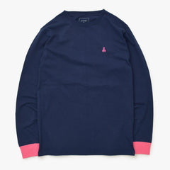 SOPHNET. ソフネット 長袖Tシャツ SOPH-190096 サイズM ネイビー ピンク サソリ コットン 刺繍ロゴ 美品 中古 4b012605