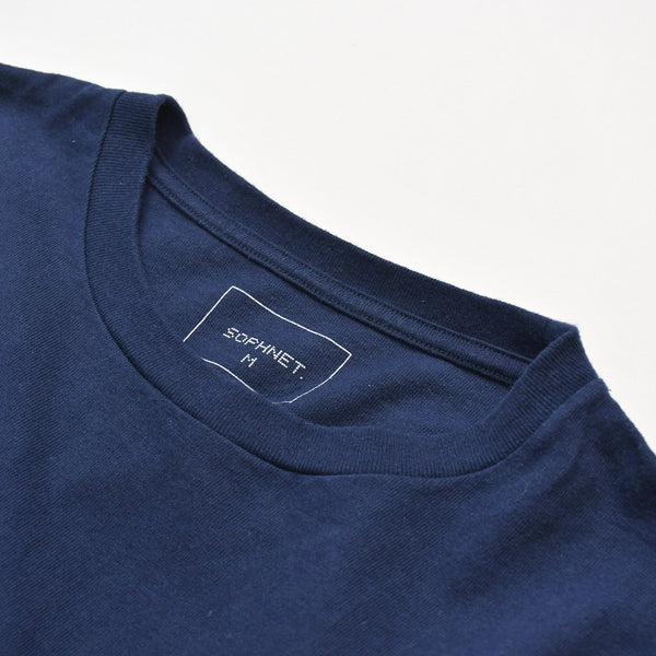 SOPHNET. ソフネット 長袖Tシャツ SOPH-190096 サイズM ネイビー ピンク サソリ コットン 刺繍ロゴ 美品 中古 4b012605