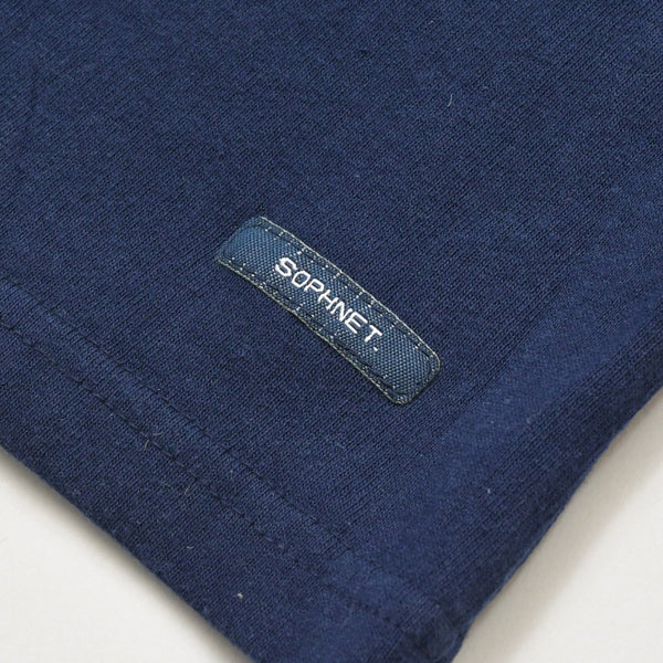 SOPHNET. ソフネット 長袖Tシャツ SOPH-190096 サイズM ネイビー ピンク サソリ コットン 刺繍ロゴ 美品 中古 4b012605