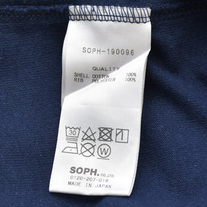 SOPHNET. ソフネット 長袖Tシャツ SOPH-190096 サイズM ネイビー ピンク サソリ コットン 刺繍ロゴ 美品 中古 4b012605