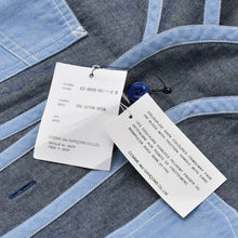 Load image into Gallery viewer, GANRYU ガンリュウ COMME des GARCONS ベースボールシャツ ES-B005-051-1-2 長袖 ブルー サイズS 美品 中古 4b012619