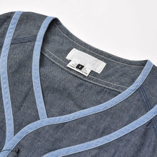 Load image into Gallery viewer, GANRYU ガンリュウ COMME des GARCONS ベースボールシャツ ES-B005-051-1-2 長袖 ブルー サイズS 美品 中古 4b012619