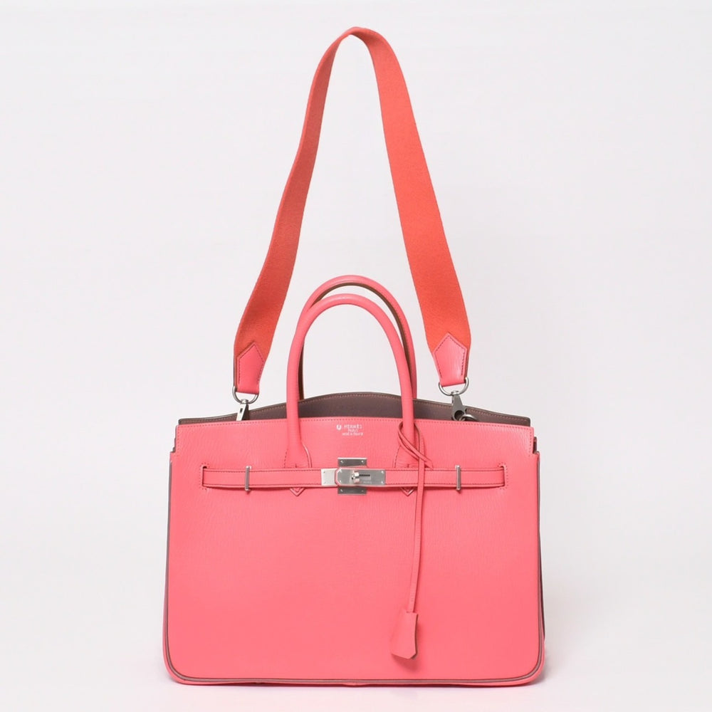 Like new HERMES Birkin 35 Special order item □R stamp Rose lipstick Griolet Matt palladium hardware Chevre Misor Good condition Used 4b013944