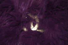 Load image into Gallery viewer, CHANEL シャネル ココマーク チェーンショルダーバッグ 6番台 ファー レザー アンティークゴールド パープル 美品 中古 4c069200