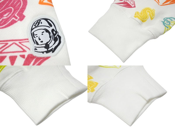 New and unused BILLIONAIREBOYSCLUB Billionaire Boys Club CASANOVA Casanova Allover Pattern Zip Up Parka White Multicolor Size L
