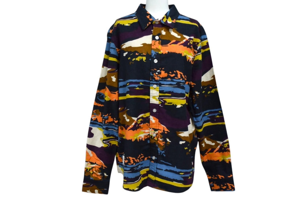 New and unused LRG Long sleeve shirt K192001 Size S Flannel All over pattern design Multicolor Used 4b000906