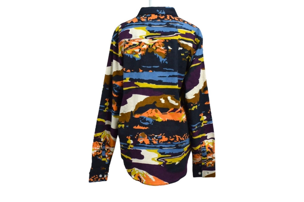 New and unused LRG Long sleeve shirt K192001 Size S Flannel All over pattern design Multicolor Used 4b000906