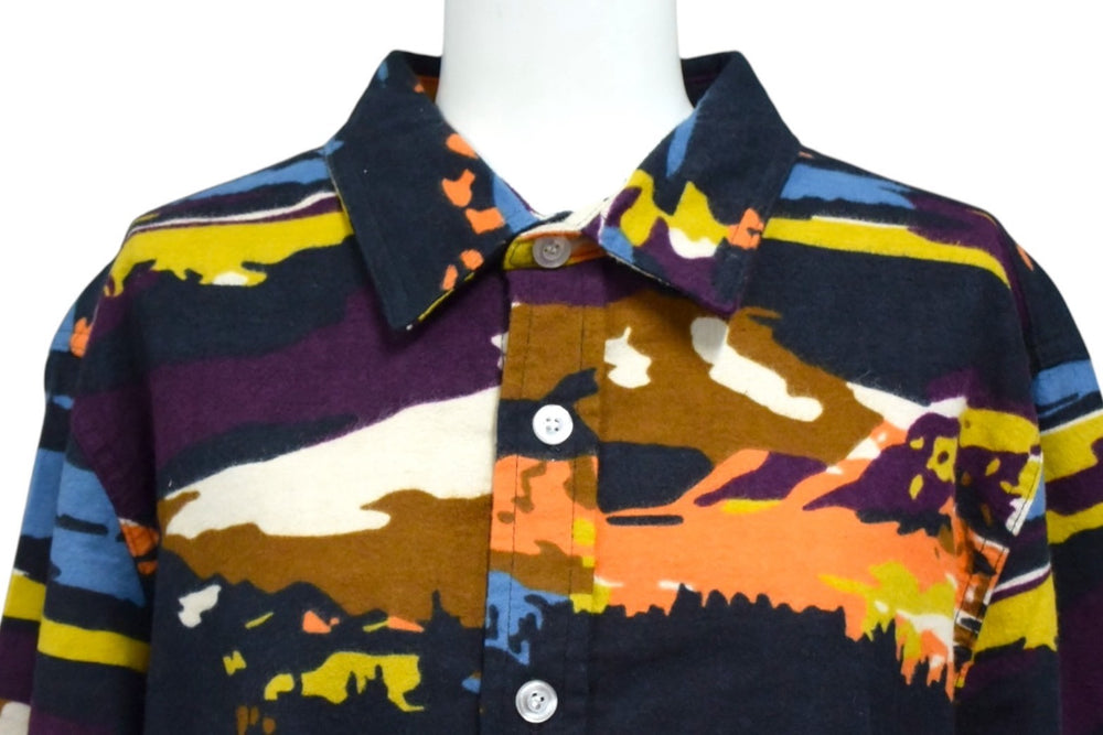 New and unused LRG Long sleeve shirt K192001 Size S Flannel All over pattern design Multicolor Used 4b000906