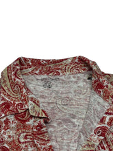 Load image into Gallery viewer, 新品未使用 MAJESTIC FILATURES マジェスティック フィラチュール 長袖シャツ J527HCH008 サイズM ペイズリー 総柄 レッド 中古 4b000907
