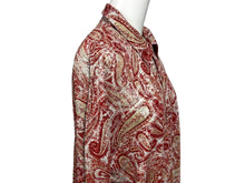 Load image into Gallery viewer, 新品未使用 MAJESTIC FILATURES マジェスティック フィラチュール 長袖シャツ J527HCH008 サイズM ペイズリー 総柄 レッド 中古 4b000907