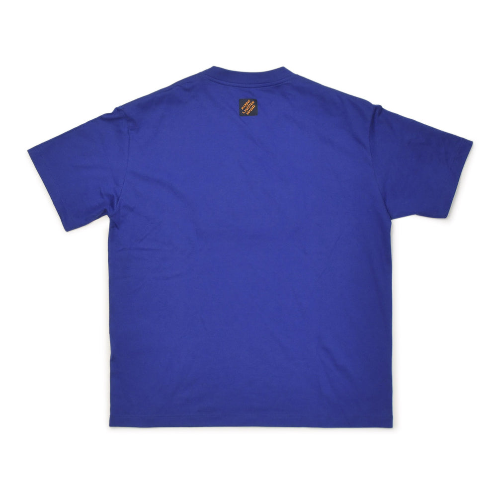 新品同様 LOUIS VUITTON ルイヴィトン 25SS 半袖Tシャツ RM251M NPG HSY91W サイズM パープル ラインストーン 中古 4b010007